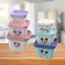 Kit 3 potes conect conjunto lanchinho frutas escola criança- Plasútil