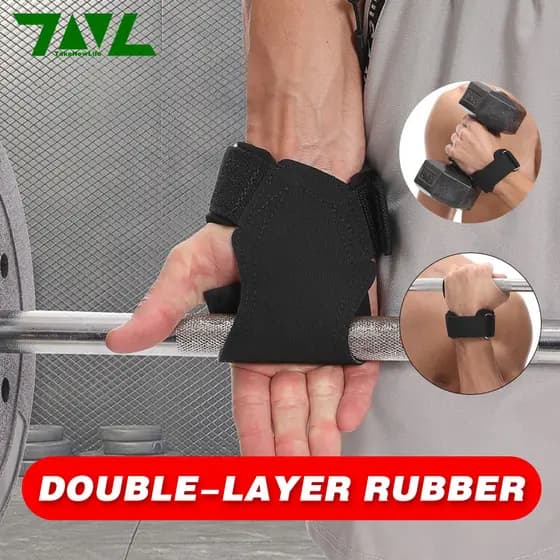 TNL 1 Par De Tiras De Elevação De Borracha Para Academia , Levantamento Terra , Luvas De Fitness Antiderrapantes , Prote