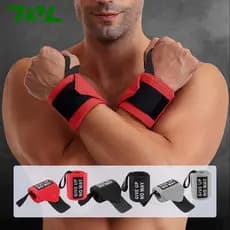 1 Par De Pulseira De Fitness Esportes Suporte De Pulso Respirável Guarda Com Látex Para Antiderrapante Ginásio Banco Pre
