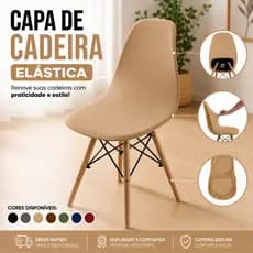 Capa para Cadeira Charles Eames Eiffel Luxo Soft Cores Lisas - Envio Imediato