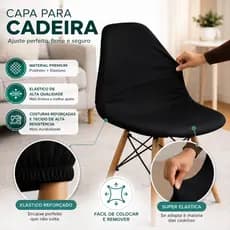 Kit Capas Protetor para Cadeira Charles Eames Eiffel Luxo Soft Cores Lisas