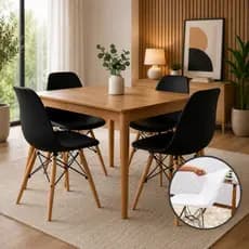 KIT 4, 3, 2 ou 1 Capa para Cadeira Charles Eames Eiffel Luxo Soft Cores Lisas - Envio Imediato