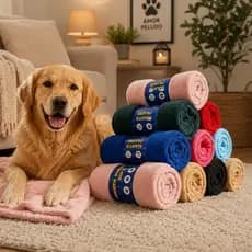 Mantas Pet Microfibra Coberta Mantinha 1,10m x 90cm Fofinha Macia para Cachorro e Gato