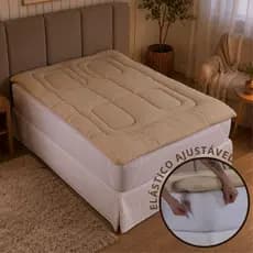 Pillow Top Casal 5cm Extra Macio Tipo Hotel | Protetor Colchão 400 Fios | Com Elástico | Lavável