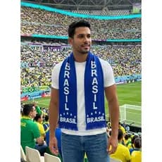 Cachecol Tricot Lenço  Brasil Copa Torcedor Lançamento Tricô Feminino Masculino