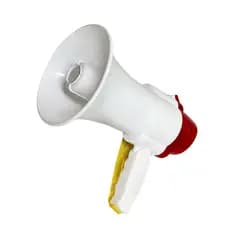 Megafone Profissional com Gravador de Áudio, Sirene e Música Amplificador de Som Regarregável Bivolt