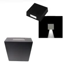 Arandela Luminária Slim Quadrada Parede 1 Facho Preta G9