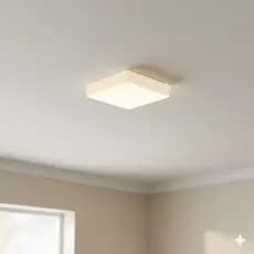 Plafon Luminária Sobrepor Quadrado London Sala P/ 2 Lâmpadas