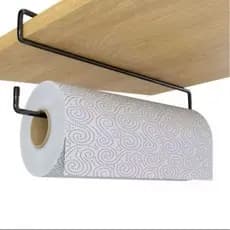 Porta papel toalha preto para armário