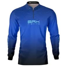 Camisa Camiseta Blusa de Pesca Brk Agro e Pesca Profissional Azul Ocean Natação Proteção UV