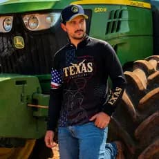 Camisa Agro Brk Texas Estados Unidos com Proteção Solar UV50+