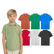 Camisa Polo  infantil e Juvenil manga curta tamanho 01 ao 14.