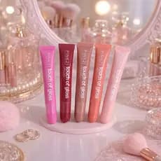 Gloss Labial Pink 21 Touch of Gloss | Lip Gloss Hidratante  | Efeito Brilho Intenso | 6 Cores |