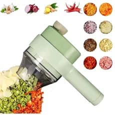 Cortador Triturador Elétrico Multifuncional Para Vegetais E Carnes Elétrico De Legumes 4 Em 1 Sem Fio Alho Com Carregamento