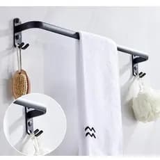 Suporte para Toalha de Banheiro Porta Toalha sem Furos Aço Inox Organizador para Banheiro Cozinha