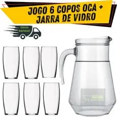 Kit Copo Oca 300 ML + Jarra de Vidro 1.550 LTS