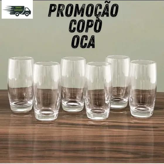 Jogo 12 Copos Oca 300 ml Nadir