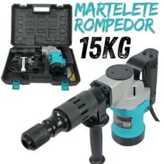 MARTELETE ROMPEDOR DEMOLIDOR 15kg SDS 2300w PROFISSIONAL (MUITO POTENTE )
