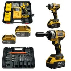 Chave De Impacto Brushless Nakasaki 48V + Maleta e Acessórios Profissional TIRA RODA CAMINHÃO