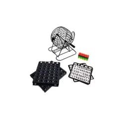 Kit Bingo de Metal Completo - 75 bolas Globo de Metal 10 Cartelas