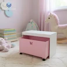 Organizador de Brinquedos Bancada Infantil 1 Gaveta Com Rodinhas em MDF