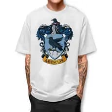 Camiseta Harry P. Corvinal Adulto Camisa Manga Curta Premium Basica Street Fio 30.1 Algodao