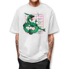 Camiseta RAYQUAZA MECH Camiseta de Algodão 100% Conforto e Qualidade Malha Premium Confortavel 30.1