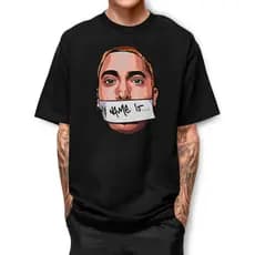 Camisa Eminem My Name Camiseta Manga Curta Basica Street Fio 30.1 Algodao Fresquinha Verão