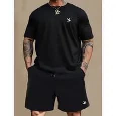 Kit Masculino Básico Conjunto Camiseta E Bermuda Camisa Algodão Short Moletom