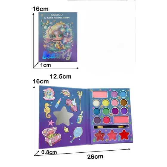 Kit Maquiagem Infantil Sereia