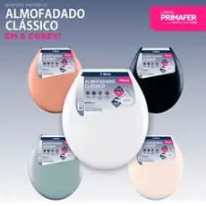 Assento Tampa Sanitário Vaso Oval Almofadado Atlas Primafer Cores