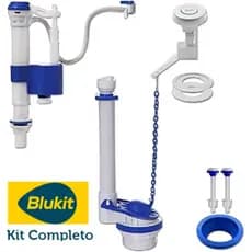 Kit Mecanismo Completo Blukit Descarga P/ Caixa Acoplada Botão Superior e Lateral