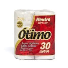 Papel Higiênico Ótimo Folha Simples Kit 4 Pacotes De 4rl 30m