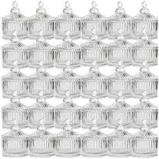 Kit Com 30 Mini Bomboniere Potiche Decoração Aniversário Casamento Lembrancinha de Vidro Presente