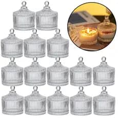 Kit Com 15 Mini Bomboniere Potiche Decoração Aniversário Casamento Chá de Bebê Chá de Cozinha Buffet