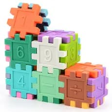 16pcs/set Montessori Silicone 3D Puzzle ,Quebra-Cabeça Educacional De Matemática Aritmética Artesana