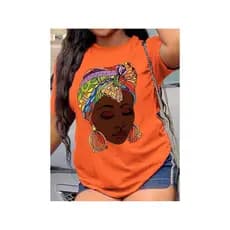 Camiseta Casual 100% Algodão Premium Negra Afro Preta Turbante Lançamento 2024 Envio Imediato