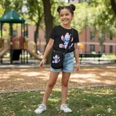 Kit Camiseta e Bolsa Infantil Stitch – Moda Casual Alegre, Conforto e Acessório Exclusivo