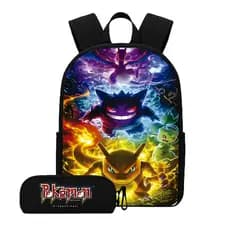Kit Mochila e Estojo Escolar Infantil Pokémon Estampa Colorida