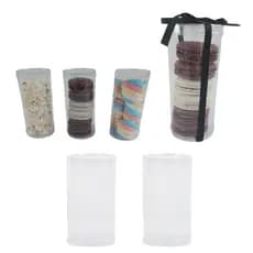 Tubo De Acetato 5x15 P/ 6 Macarons Lembrancinha Mimos Brindes Artesanais Embalagem Pct C/5