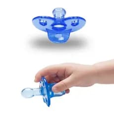 10 Chupeta Redonda Azul Tradicional Convencional Comum Neném Bebê Maternidade