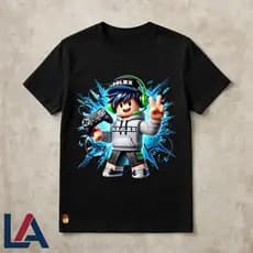 Camiseta Roblox Adulto Infantil Unissex Estampa Premium Gamer Algodão Conforto Qualidade Personagem