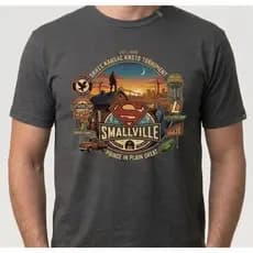 Camiseta Smallville Superman Vintage DC Comics Estampa Geek Retrô Série TV Kent Farm Metropolis Luthorcorp Masculina Ove