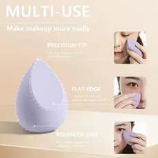 KIT 12 Novo estilo esponja de maquiagem, formato de gota com corte inclinado várias maneiras de usar