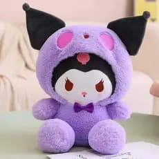 Boneca de pelúcia fofa 25cm Kuromi Sanrio   Antialérgico