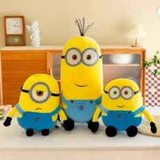 Pelúcia Minions Fofa e Macia para Crianças – Boneco Decorativo e Colecionável -3 Modelos