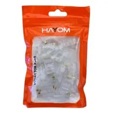 Conector RJ45 CAT5e Hayom AI1012 para Cabo de Rede Pct 20 Unidades