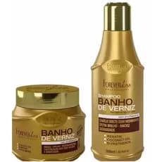 Kit  Banho De Verniz Máscara + Shampoo Forever Liss