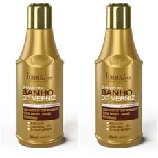 Shampoo banho de verniz Forever liss 300 ml 2 unidades