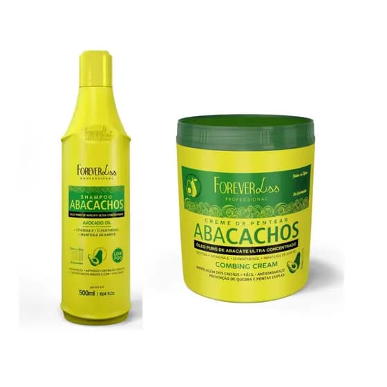 Kit abacachos Forever Liss shampoo 500g + creme de pentear  950g